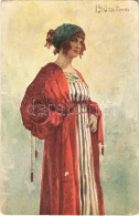 T3 1914 Pariserin / Parisienne (Costume) / Lady Art Postcard. Moderne Russische Meister T.S.N. R.M. No. 15. S: S. Solomk - Ohne Zuordnung