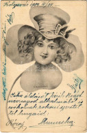 T2/T3 1903 Négylevelű Lóhere Hölgy / Four-leaf Clover With Lady S: E.M. Kantner - Ohne Zuordnung