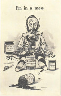 ** T2/T3 "I'm In A Mess" Wilhelm II Mocking Anti-German Propaganda Art Postcard. "War Cartoons" Series. No. 5013. - Unclassified