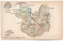 ** T2/T3 Szilágy Vármegye Térképe. Kiadja Károlyi Gy. / Map Of Salaj County (EK) - Unclassified