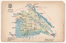 ** T3 Moson Vármegye Térképe. Kiadja Károlyi Gy. / Map Of Moson County (EM) - Unclassified