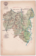 ** T2/T3 Tolna Vármegye Térképe. Károlyi Gy. Kiadása / Map Of Tolna County (EK) - Zonder Classificatie