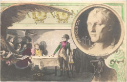 ** T2/T3 Napoleon Bonaparte, Bust Sculpted By Houdon. Art Nouveau Art Postcard - Non Classés