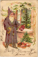 T2/T3 Mikulás Játékokkal / Saint Nicholas With Toys. Emb. Litho (kis Szakadás / Small Tear) - Non Classés