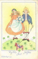 T2/T3 1926 Gott Nytt Ar / Swedish New Year Greeting Art Postcard S: Adina Sand (fl) - Non Classés