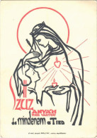 T2/T3 Szűz Anyám Tied Vagyok és Mindenem A Tied / Virgin Mary. Hungarian Religious Art Postcard (EK) - Unclassified