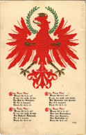 T2/T3 1909 Der Rote Tiroler Adler! Fritz Gratl / Coat Of Arms Of Tyrol, Austria. Embossed / Tirol Címere A Nagy Vörös Sa - Sin Clasificación