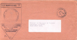 ENVELOPPE OFFICIELLE AVEC CACHET CENTRE INSTRUCTION NAVAL ST MANDRIER LE 21/10/1986 - Military Airmail