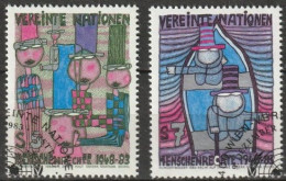 UNO Wien 1983 MiNr.36 - 37 O Gest. 35 Jahre Erklärung Der Menschenrechte ( 5743 ) - Used Stamps
