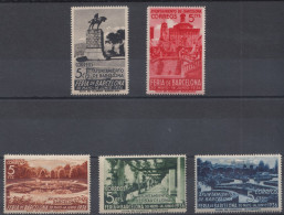 AYUNTAMIENTO DE BARCELONA ** 14/18 SERIE COMPLETA - AÑO 1936 - LUJO - MNH - Barcelona