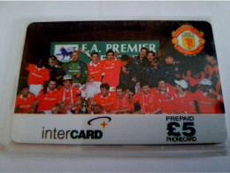 GREAT BRITAIN / 5 POUND  /  INTERCARD/ MACHESTER UNITED/ FOOTBAL/SOCCER /     /    PREPAID CARD/ MINT  **15718** - Collezioni