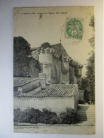 Carte Postale Angoulins (17) Abside De L'Eglise ( Petit Format Oblitérée Timbre 5 Centimes  ) - Angoulins
