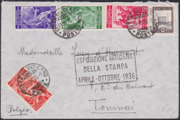 Vatican   .  Y&T   .     Letter With 5 Stamps (2 Scans)    .    O       .   Cancelled - Usati