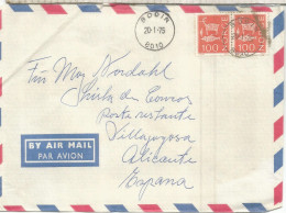 NORUEGA A VILAJOYOSA ALICANTE CC 1975 BODIN - Storia Postale