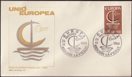 Europa CEPT 1966 Andorre Français - Andorra FDC7 Y&T N°178 - Michel N°198 - 60c EUROPA - 1966