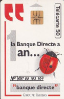 F586 - 08/1995 - BANQUE DIRECTE - 50 SO3 - (verso : N° Noirs Deux Lignes - 2ème Ligne Vers La Gauche Sous A) - 1995