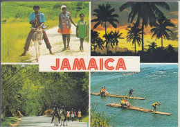 JAMAICA - Multi View,  Friendly People, Beautiful Sunsets, Rich Forests, Rushing River,  Used,  Nice Stamp - Jamaïque