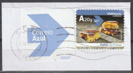 Portugal, 2018 - Doces Tradicionais, A20G. CORREIO AZUL -|- Postmark - C. C. Sul  || Mundifil, 4934 . Fragment - Gebraucht