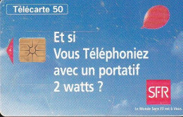 F590 - 09/1995 - SFR " Portatif 2 Watts " - 50 GEM -  - (verso : N° Deux Lignes Au Milieu) - 1995