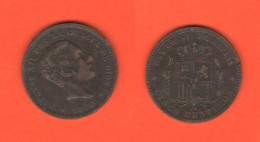 Spagna 5 Centimos 1879 Alfonso XII Spain Espana - Premières Frappes