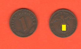 1 Reichspfennig 1938 A Berlin Mint Deutsches Reich Germany Germania - 1 Reichspfennig