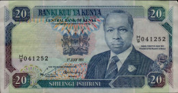 BILLET   20  Shillings  KENYA  1991  TB - Kenia