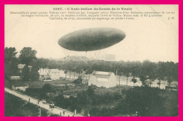 * Auto Ballon Du Comte De La Vaulx - Dirigeable - Animée - 1097 - Edit. J.HAUSER - 1909 - Dirigeables