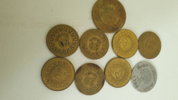 LOT DE 9 PIECES TUNISIENNES TUNISIE DINAR - Mezclas - Monedas