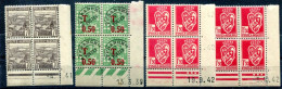 Algérie              ,  164 **-178**-Taxes 28** Blocs De 4 , Coins Datés - Unused Stamps