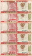 MOZAMBIQUE 100000 METICAIS 1993 UNC P 139 ( 5 Billets ) - Mozambico