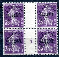 Algérie              7 ** Millesime 4 Dans Un Bloc De 4 - Unused Stamps