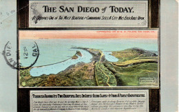 SAN DIEGO . The San Diego Of Today.  .carte Rare  Et Vierge. Cornée Sur Le Coin De  Gauche - San Diego