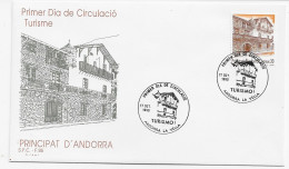 3828 FDC Andorra La Vella  Turismo, Turisme 1990. - Lettres & Documents