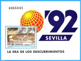 España. Spain. 1992. HB. Exposicion Universal. EXPO '92. Sevilla. La Era De Los Descubrimientois - 1992 – Siviglia (Spagna)