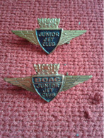 Vintage British Airways BOAC Junior Jet Club Wings Pin Badge 48mm / Junior Jet Club BRITISH AIRWAYS AVIATION Badge - Armée De L'air