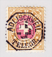 Heimat ZH ADLISCHWEIL TELEGR. Vollstempel Auf Telegraphen Marken 3Fr. 1881 #18 - Télégraphe