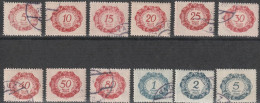 Lichtenstein 1920 Portomarken MiNr.1 - 12 O Gestempelt ( EK79/3) Günstige Versandkosten - Impuesto