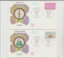 1971 N. 2 BUSTE EUROPA CEPT PREMIERJOUR D'E MISSION FIRST DAY COVER ERSTTAGSBRIEF 1°GIORNO EMISSION REPUBLIQUE FRANCAISE - 1971