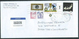 Italia 2016; Posta1 Affrancata Con : Inter Vince Coppa Italia, Angolo Con Appendici Differenti + Natale Laico Del 2011 - 2011-20: Cartas & Documentos