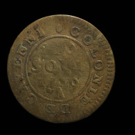 France, Cayenne (Guyane / French Guiana), 2 Sous, 1789, A - Paris, Billon, KM#1, Lec.20 - Guyana Francese