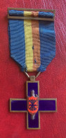 España Medalla Guerra Civil Cruz De Voluntarios División Flechas Azules - Otros & Sin Clasificación