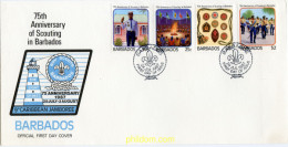 266122 MNH BARBADOS 1987 75 ANIVERSARIO DEL ESCULTISMO - Barbados (1966-...)