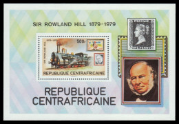 Zentralafrikanische Rep. 1979 - Mi-Nr. Block 70 ** - MNH - Eisenbahn / Trains - Centrafricaine (République)