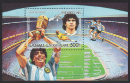 Zentralafrikanische Rep. 1986 - Mi-Nr. Block 386 A ** - MNH - Fußball / Soccer - Centrafricaine (République)