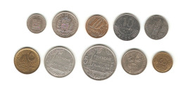 170/ Lot Monde : 10 Monnaies : Vénézuela - Brésil - Costa Rica - Guatémala - Egypte - France - Croatie - Polynésie Fr. - Verzamelingen & Kavels