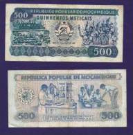 MOZAMBIQUE 1980, Banknote, USED VG. 500 Meticais Km 127 - Mozambique