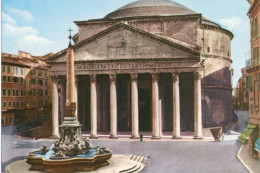 CPSM ITALIE ROME Le Panthéon Et La Fontaine - Panteón