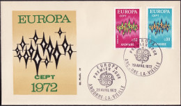 Europa CEPT 1972 Andorre Français - Andorra FDC8 Y&T N°217 à 218 - Michel N°238 à 239 - 1972