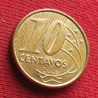 Brazil 10 Centavos 2009 KM# 649.3 *VT Brasil Bresil Brasile Brazilia Brazilie - Brésil