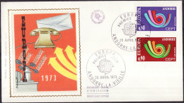 Europa FDC 1973 Andorre Français - Andorra FDC7 Y&T N°226 à 227 - Michel N°247 à 248 - 1973